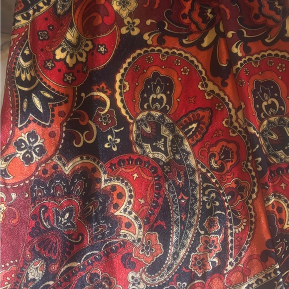 Free People Red Paisley Flare Pants - Picture 3 of 4